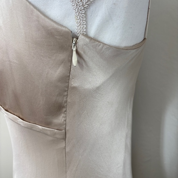 Silk Satin Classic Spaghetti Strap Slip Gown S - Picture 9 of 10